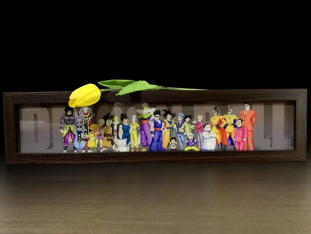 3D Decorative Paint of Light Guide Transformation 2023 Theatrical Ver. Characters of Dragon Ball with LED - Dragon Ball Decorative Painting - momo Studio
