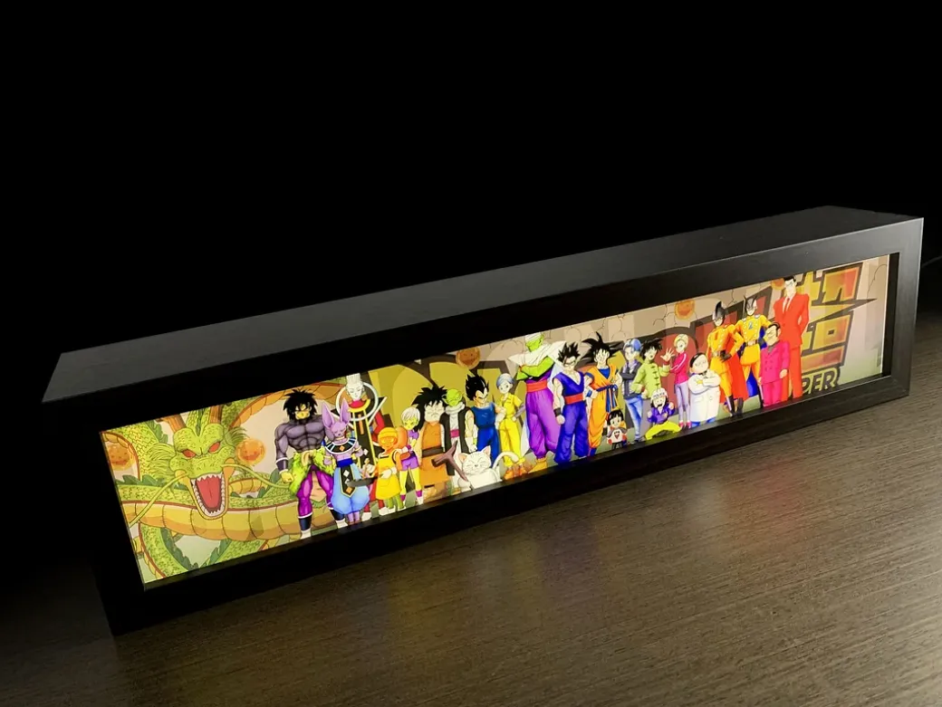 3D Decorative Paint of Light Guide Transformation 2023 Theatrical Ver. Characters of Dragon Ball with LED - Dragon Ball Decorative Painting - momo Studio