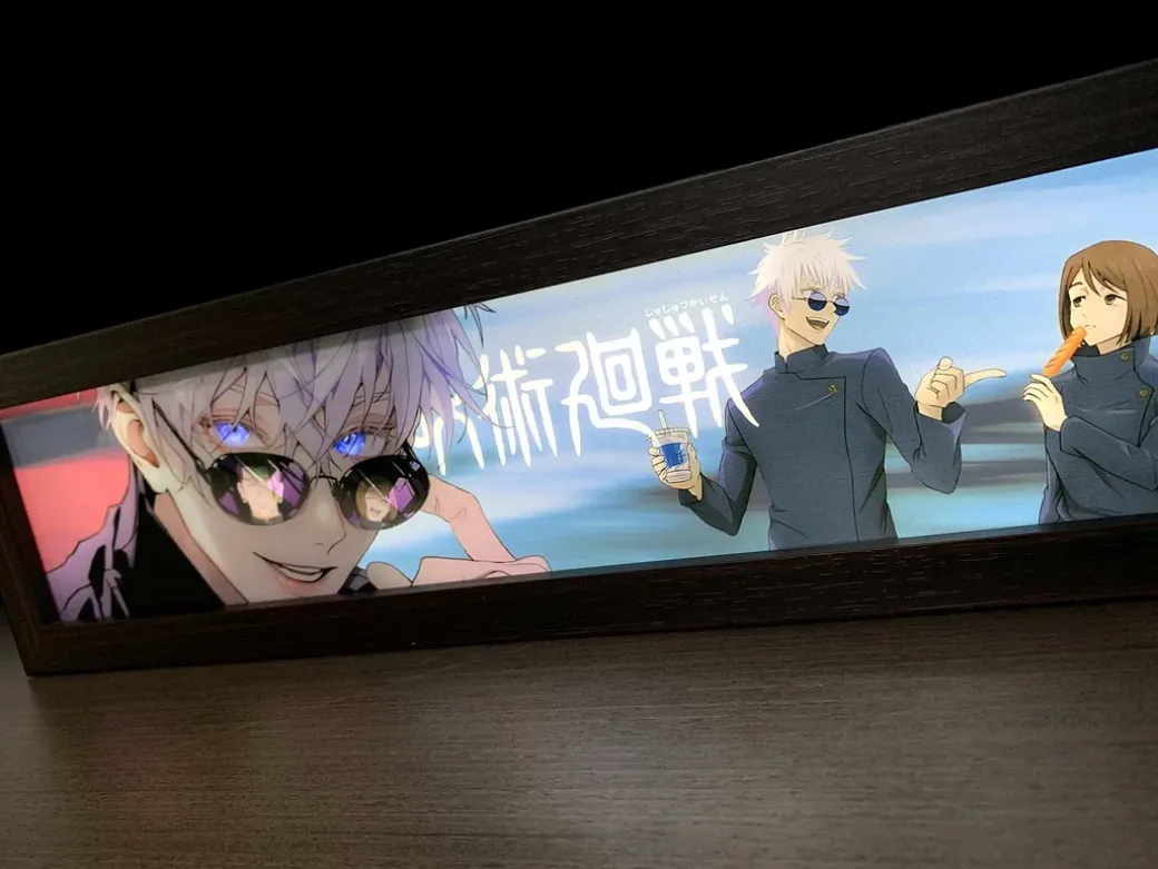 3D Decorative Paint of Light Guide Transformation Satoru Gojo & Suguru Geto & Shoko Leiri with LED - Jujutsu Kaisen Decorative Painting - momo Studio