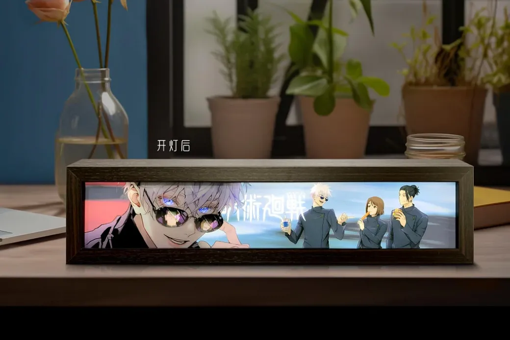 3D Decorative Paint of Light Guide Transformation Satoru Gojo & Suguru Geto & Shoko Leiri with LED - Jujutsu Kaisen Decorative Painting - momo Studio