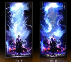 3D Decorative Paint of Light Guide Transformation Roronoa Zoro with LED - ONE PIECE Decorative Painting - Mystical Art Studios