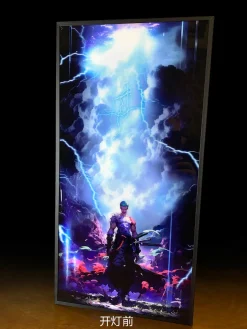 3D Decorative Paint of Light Guide Transformation Roronoa Zoro with LED - ONE PIECE Decorative Painting - Mystical Art Studios