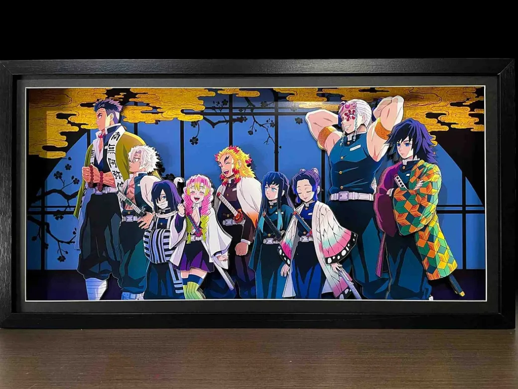 3D Decorative Paint of Nine Hashira - Demon Slayer: Kimetsu no Yaiba Decorative Painting - Mystical Art Studios