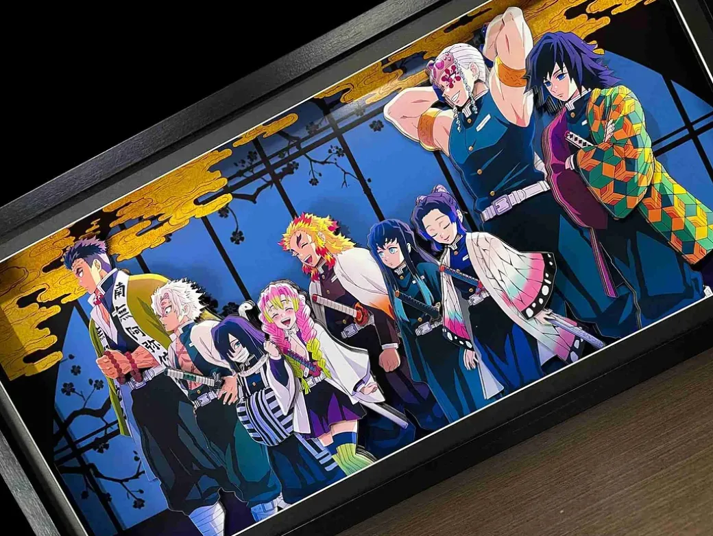 3D Decorative Paint of Nine Hashira - Demon Slayer: Kimetsu no Yaiba Decorative Painting - Mystical Art Studios