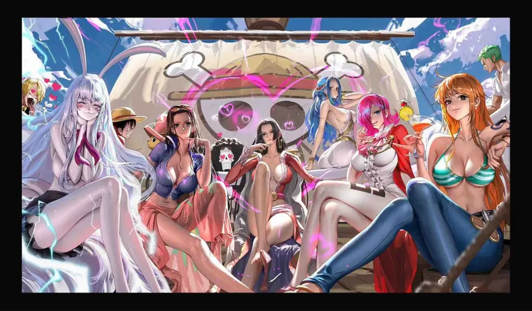 3D Decorative Paint of Pirates Beauties Group Photo - ONE PIECE Decorative Painting - ManJieZou Studio