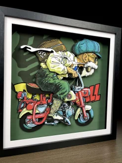 3D Decorative Paint of Son Goku & Master Roshi - Dragon Ball Decorative Painting - momo Studio