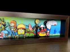 3D Decorative Paint of SpongeBob SquarePants Cosplay Straw Hat Crew - SpongeBob SquarePants ONE PIECE Decorative Painting - momo Studio