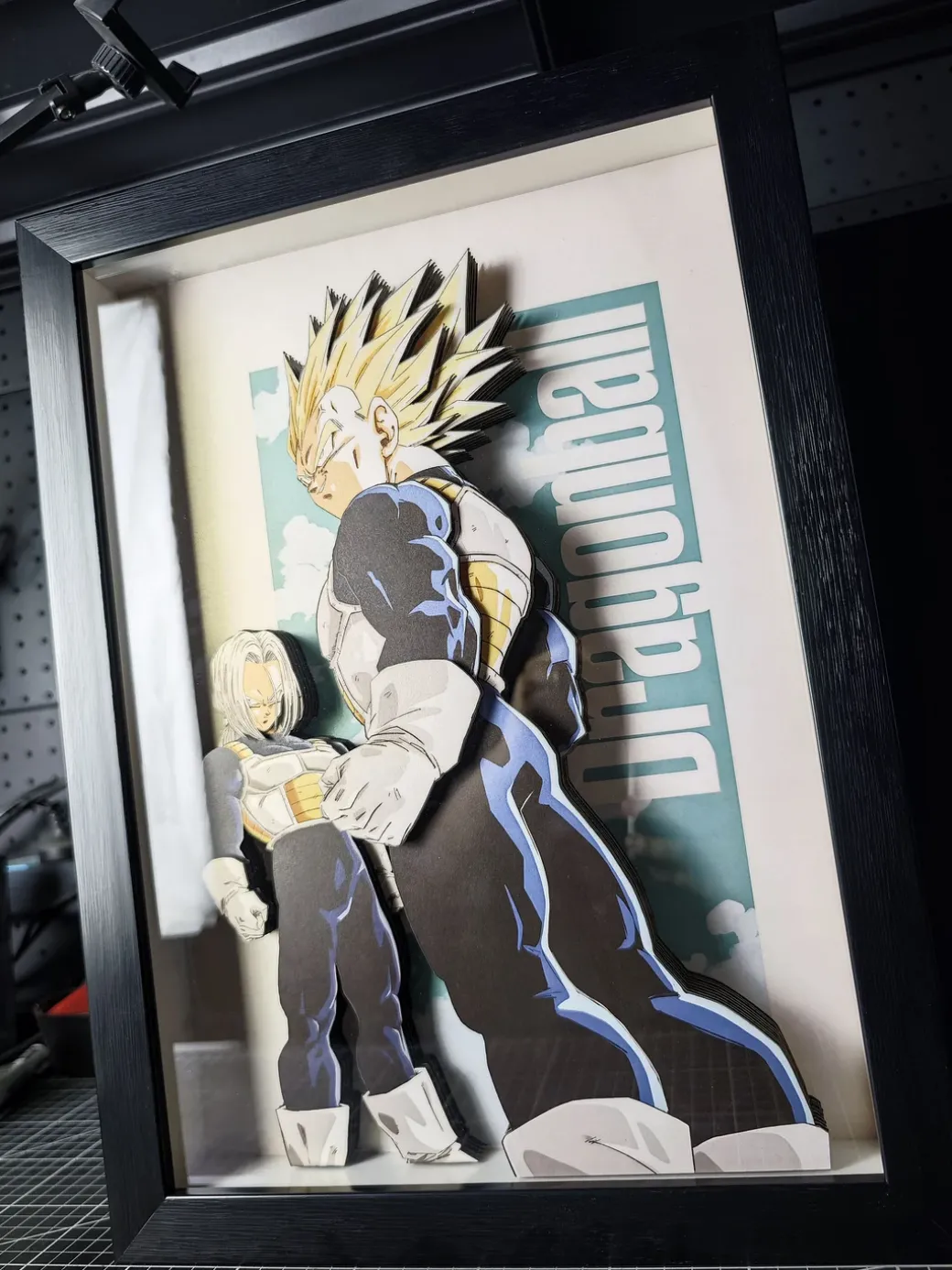 3D Decorative Paint of Vegeta & Trunks - Dragon Ball Decorative Painting - Drunky Monkey Crew Studio
