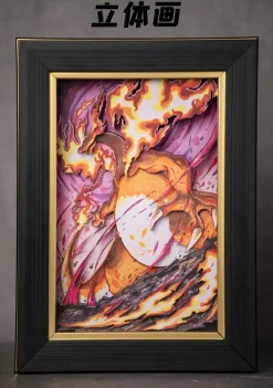 3D Decorative Painting & Card Carving of Bulbasaur & Charizard & Squirtle Squad - Pokemon - ManShang Studio