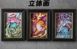 3D Decorative Painting & Card Carving of Bulbasaur & Charizard & Squirtle Squad - Pokemon - ManShang Studio