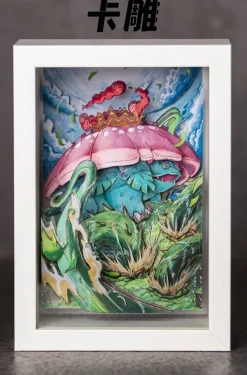 3D Decorative Painting & Card Carving of Bulbasaur & Charizard & Squirtle Squad - Pokemon - ManShang Studio