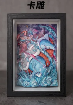 3D Decorative Painting & Card Carving of Bulbasaur & Charizard & Squirtle Squad - Pokemon - ManShang Studio
