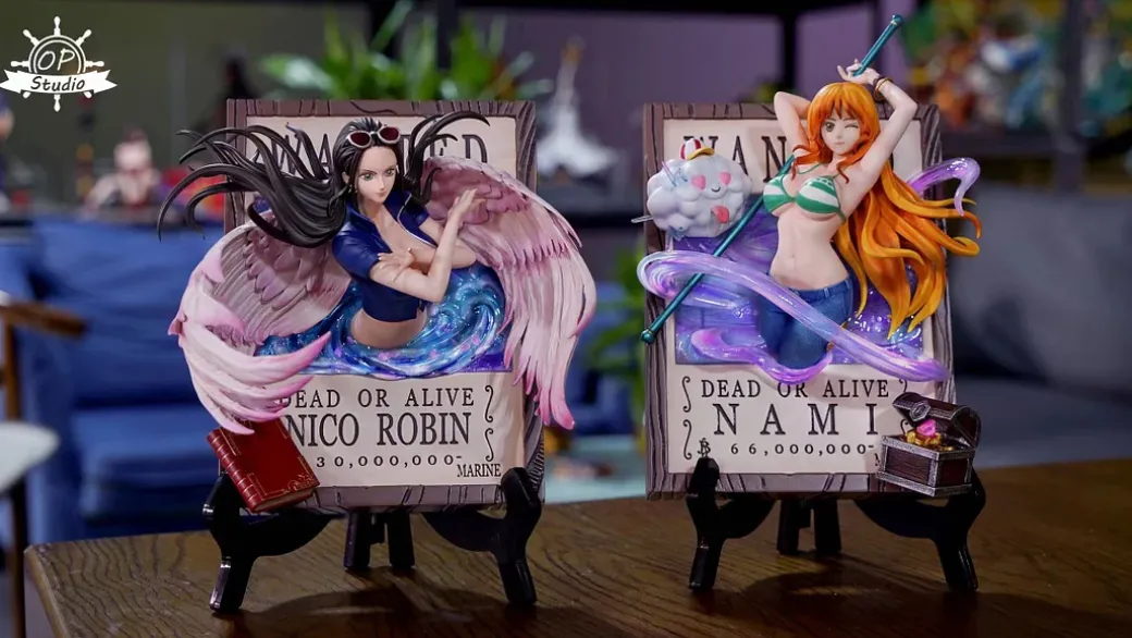 3D Wanted Frame Nami & Nico Robin - ONE PIECE Resin Statue - OP Studios