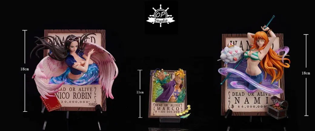 3D Wanted Frame Nami & Nico Robin - ONE PIECE Resin Statue - OP Studios