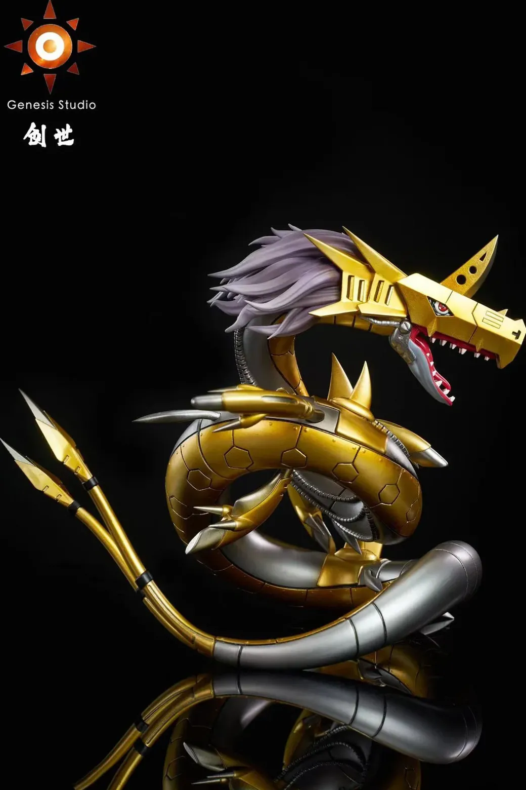 Dark Master Dark Ocean Series MetalSeadramon - Digimon Resin Statue - Genesis-Studio
