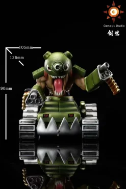 Dark Masters City Series 005 Tankmon & 006 Hagurumon - Digimon Resin Statue - Genesis-Studio