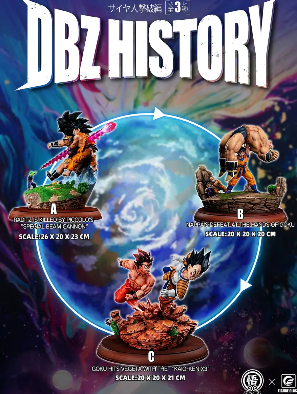 DBZ History Series Vol. 1 - Vol. 3 - Dragon Ball Resin Statue - FC Studios