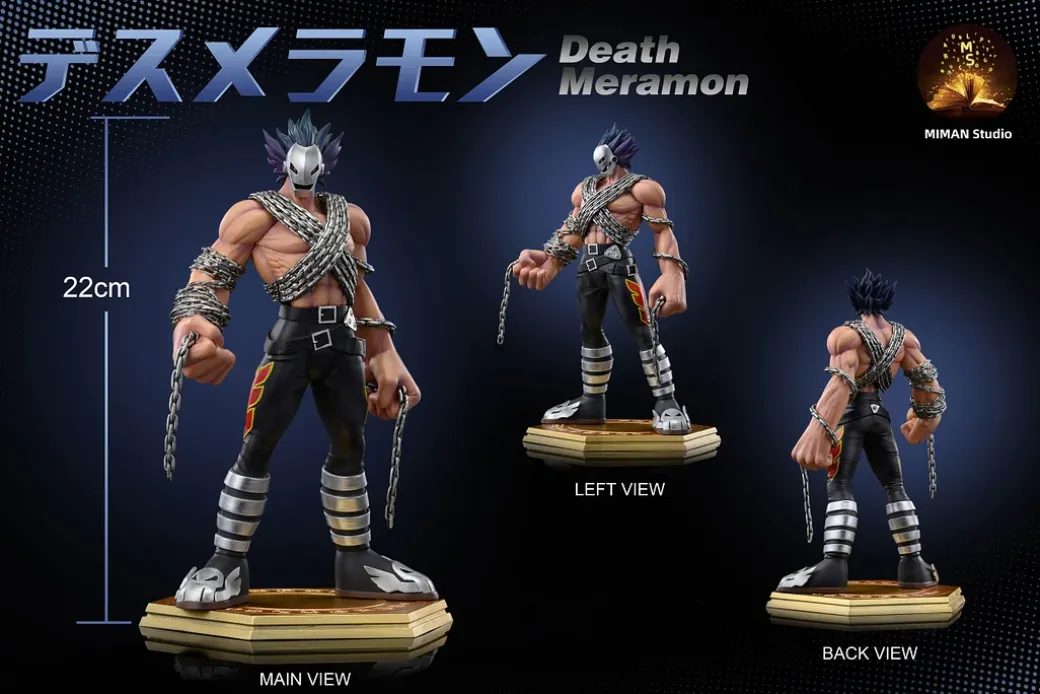 Death Meramon, Gazimon & Pagumon - Digimon Resin Statue - MIMAN Studios