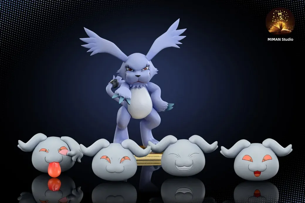Death Meramon, Gazimon & Pagumon - Digimon Resin Statue - MIMAN Studios