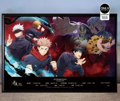 Decorative Paint of Original series Voice Actor's Signatures Jujutsu Kaisen - Jujutsu Kaisen Decorative Painting - Mystical Art Studios