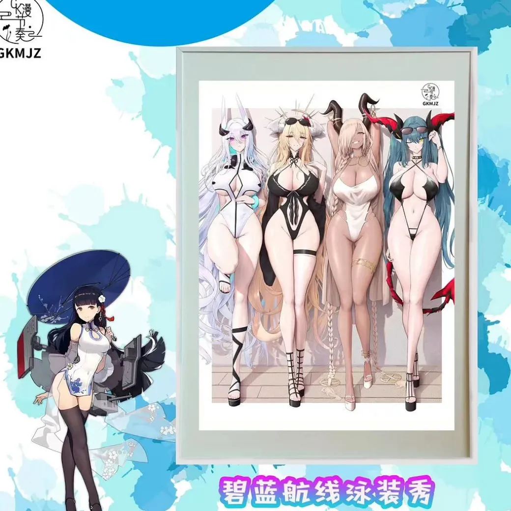 Decorative Paint of Swimsuit Show - Azur Lane Decorative Painting - ManJieZou Studio