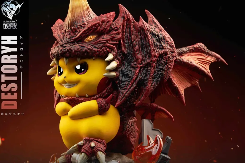 Destoroyah Cosplay Pikachu - Pokemon Godzilla Resin Statue - HARD SHELL Studios