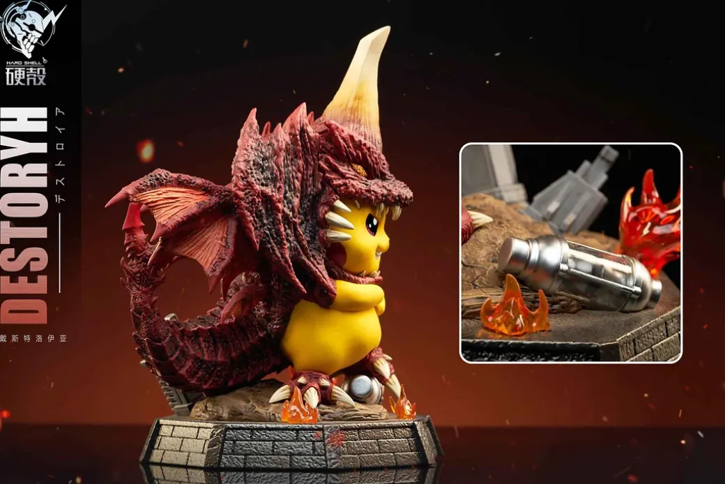 Destoroyah Cosplay Pikachu - Pokemon Godzilla Resin Statue - HARD SHELL Studios