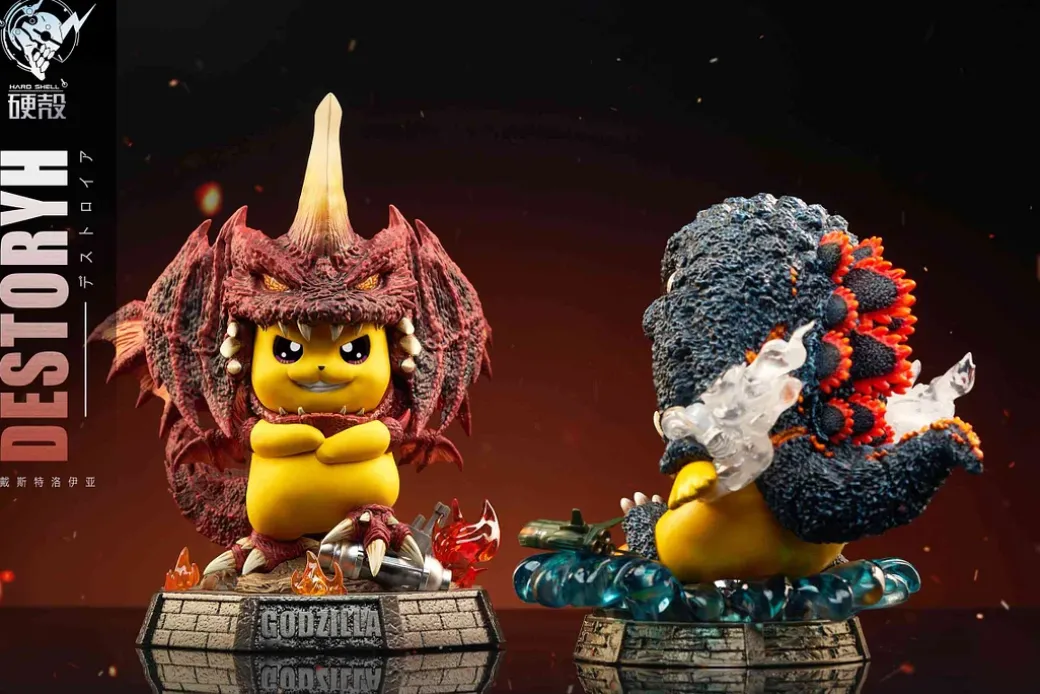 Destoroyah Cosplay Pikachu - Pokemon Godzilla Resin Statue - HARD SHELL Studios