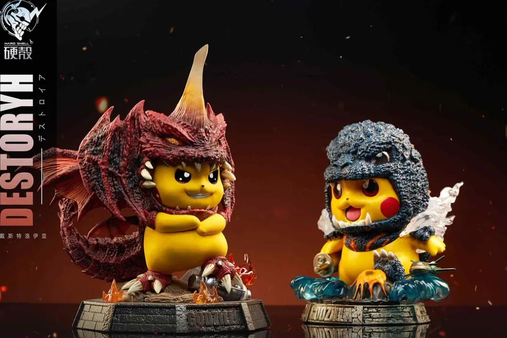 Destoroyah Cosplay Pikachu - Pokemon Godzilla Resin Statue - HARD SHELL Studios