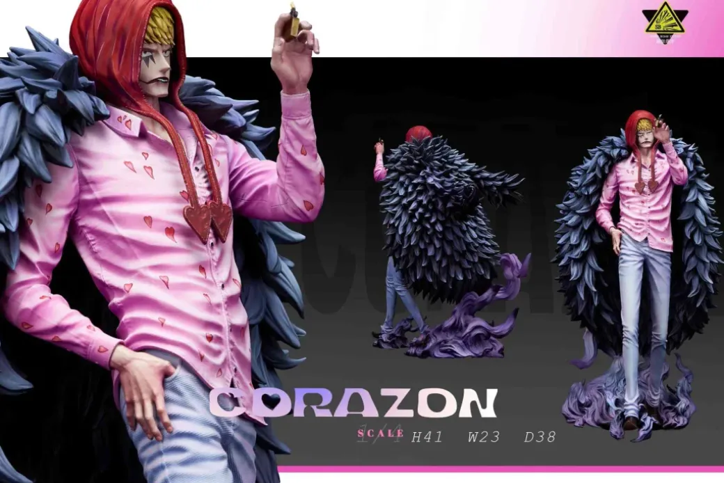 Donquixote Doflamingo & Donquixote Rosinante & Childhood Trafalgard D. Water Law - ONE PIECE Resin Statue - Super Bomb Studio