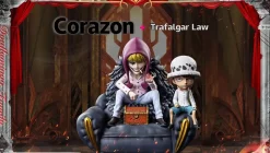 Donquixote Rosinante & Childhood Trafalgar D. Water Law - ONE PIECE Resin Statue - Warhead Studio