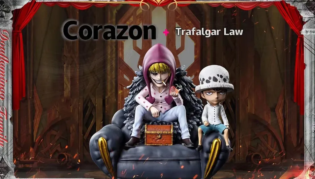 Donquixote Rosinante & Childhood Trafalgar D. Water Law - ONE PIECE Resin Statue - Warhead Studio