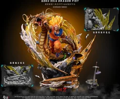 Dragon Fist Super Saiyan 3 Son Goku with LED - Dragon Ball Resin Statue - D-M Studios