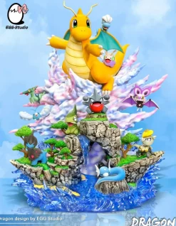 Dragon Type Family - Pokemon Resin Statue - EGGS Studios