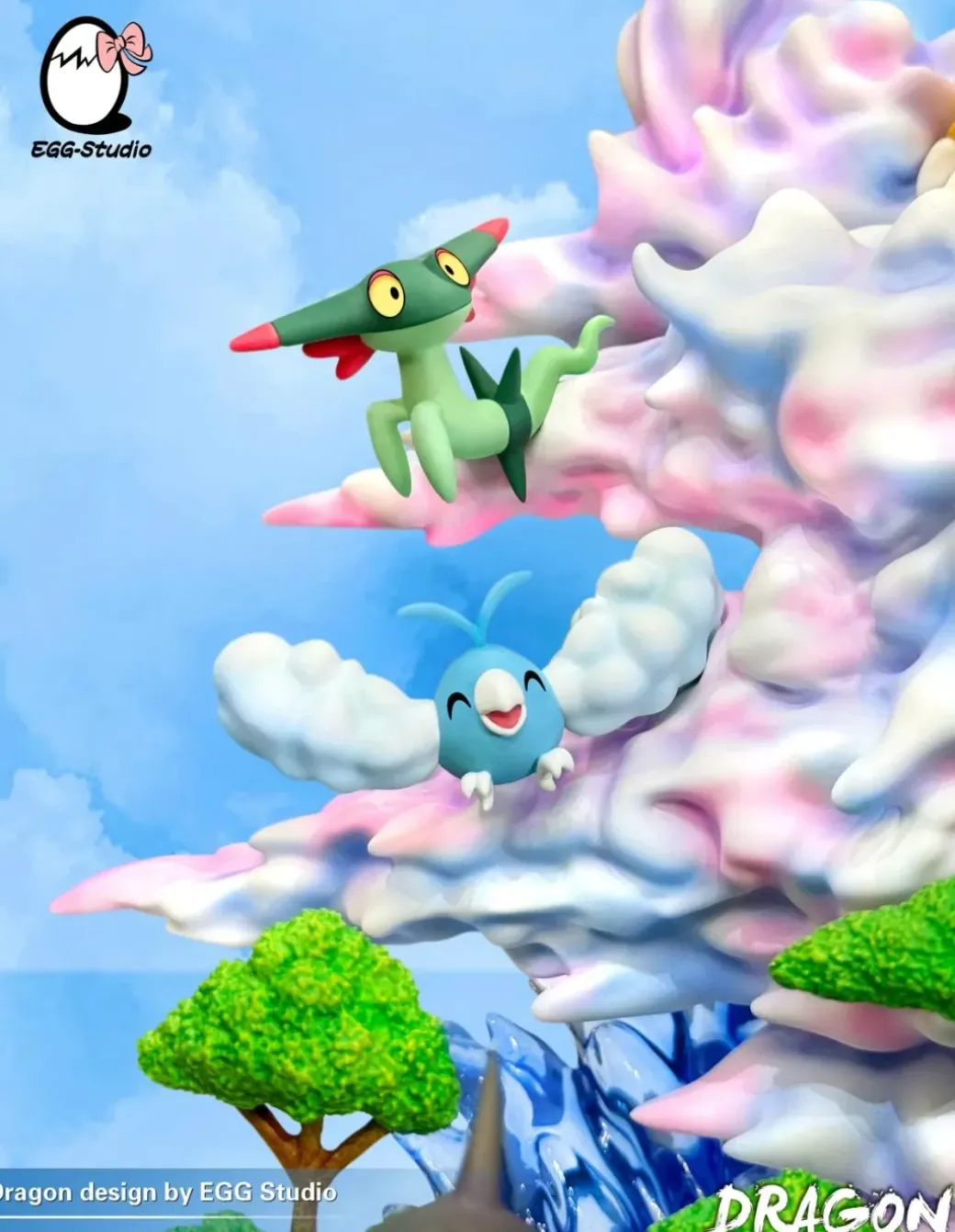 Dragon Type Family - Pokemon Resin Statue - EGGS Studios