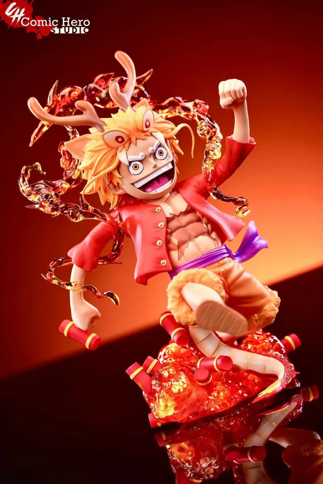 Dragon Year Cosplay Monkey D. Luffy with LED - ONE PIECE Resin Statue - Comic Hero Studio