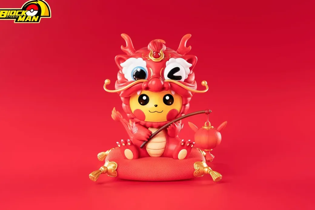 Dragon Year Dragon Cosplay Pikachu - Pokemon Resin Statue - Block Man Studio