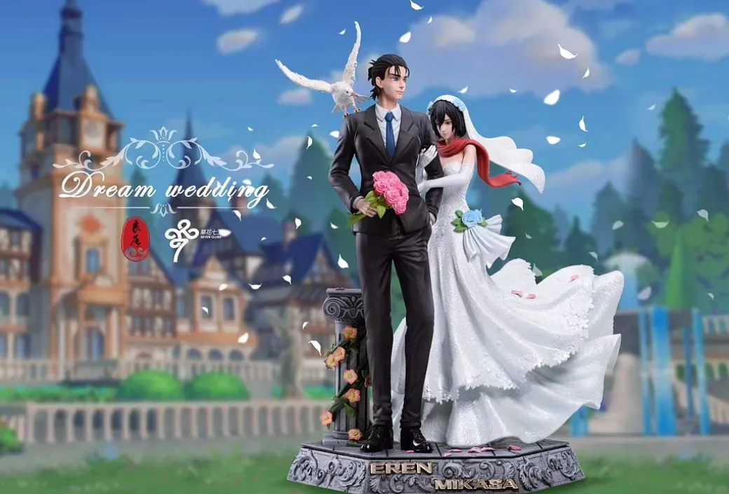 Dream Wedding of Eren Yeager & Mikasa Ackerman - Attack On Titan Resin Statue - LC-Studios