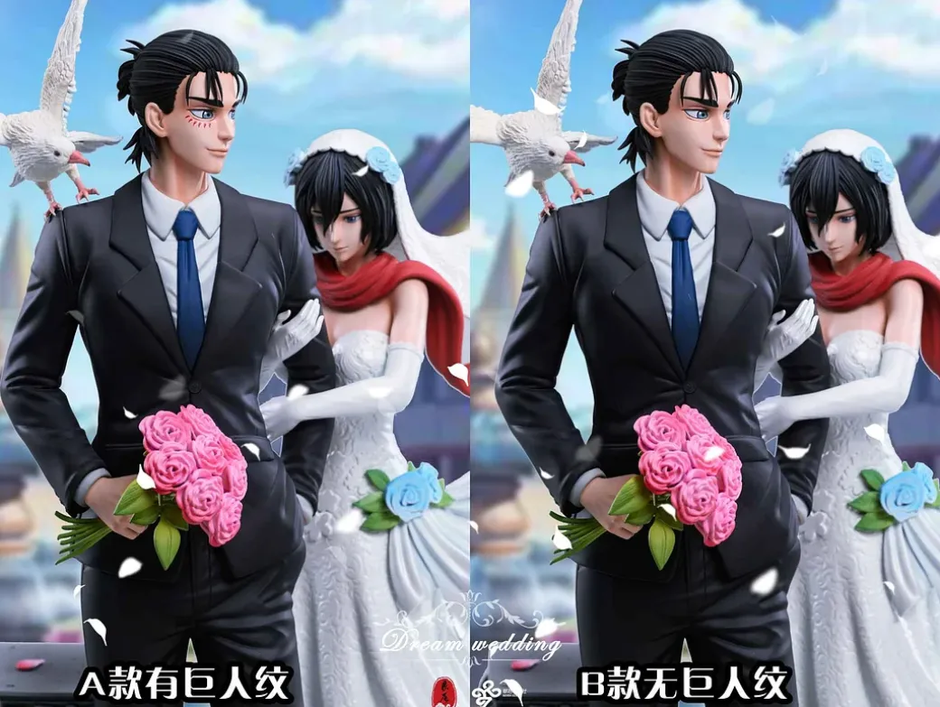 Dream Wedding of Eren Yeager & Mikasa Ackerman - Attack On Titan Resin Statue - LC-Studios