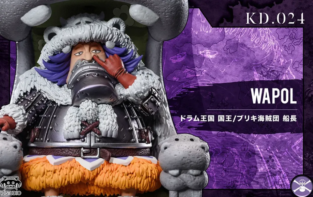 Drum Island Series 024 Sitting Wapol & 025 Chess & Kuromarimo - ONE PIECE Statue - YZ Studios