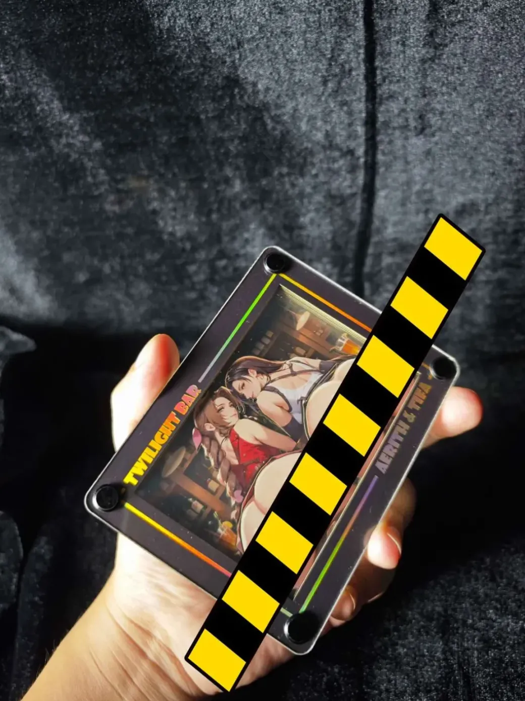 DSCC-001 Card Collection Series Aerith Gainsborough & Tifa Lockheart 3D Card Stand Display - (FF7) Final Fantasy VII - Dorobou Neko Studio