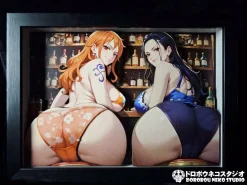 DSMP-004 Nami & Nico Robin 3D Decorative Painting - ONE PIECE - Dorobou Neko Studio