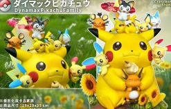 Dynamax Pikachu Family - Pokemon Resin Statue - Crescent-Studios