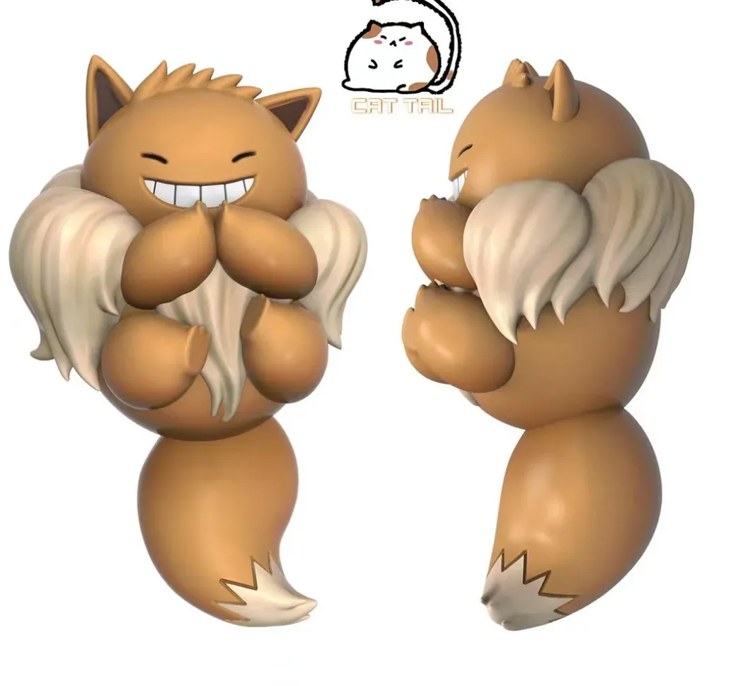Eevee Cosplay Gengar - Pokemon Resin Statue - Cat Tail Studio