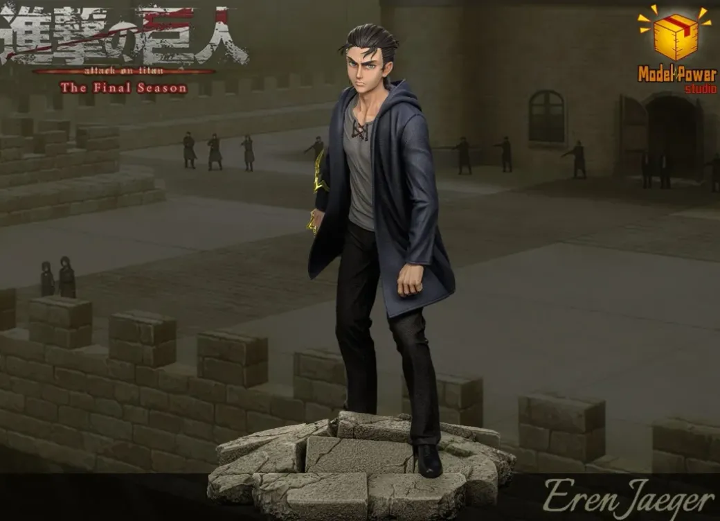 Eren Yeager & Pieck Finger - Attack On Titan Resin Statue - Model Power Studio
