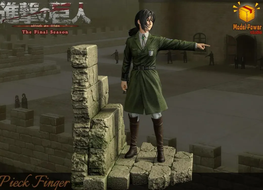 Eren Yeager & Pieck Finger - Attack On Titan Resin Statue - Model Power Studio