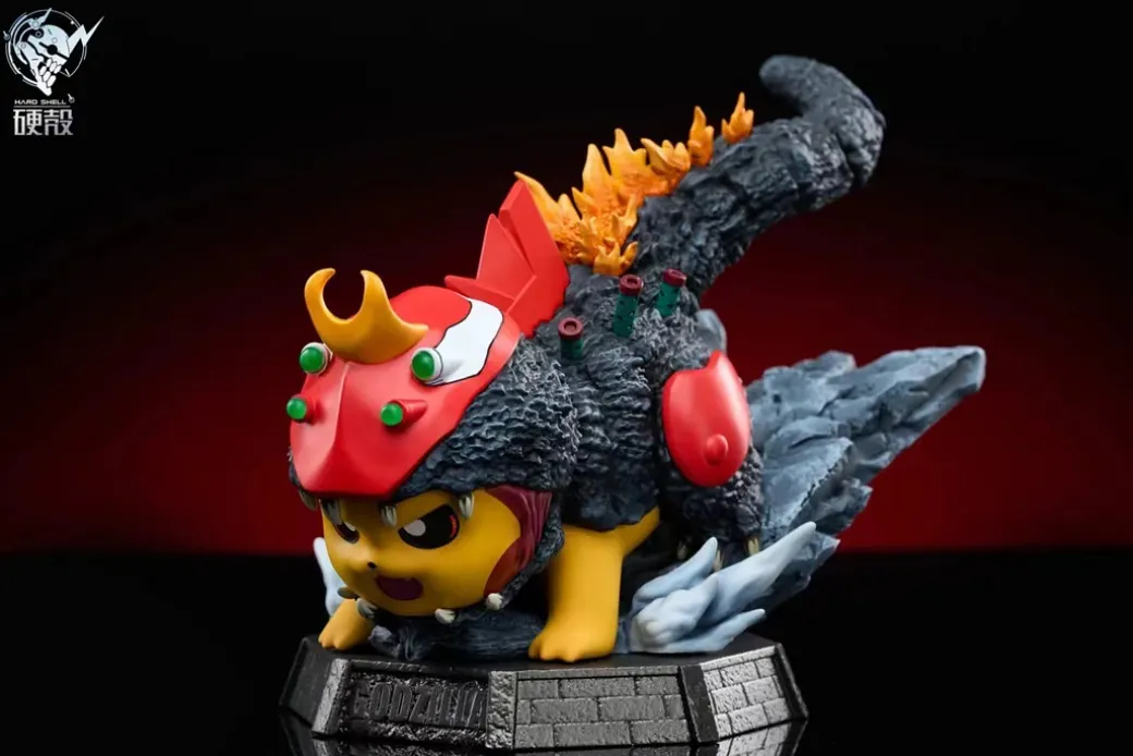 Evangelion Unit Godzilla Awakening Form Cosplay Pikachu - Pokemon Godzilla Resin Statue - HARD SHELL Studios