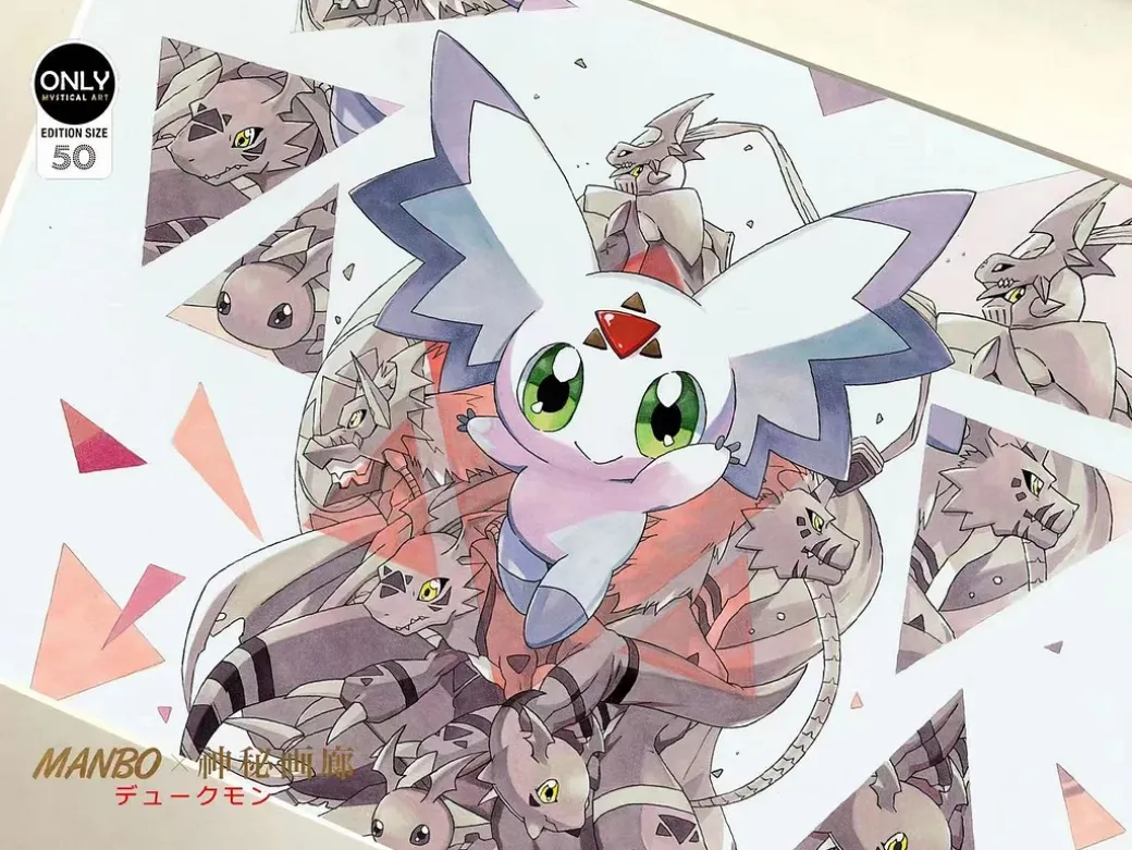 Evolution of calumon Decoration Painting - Digimon Decorative Painting - Mystical Art Studios
