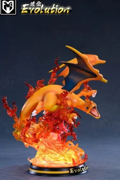 Evolution of Charizard with LED - Pokemon Resin Statue - MFC Studios