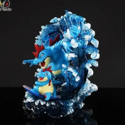 Evolution of Feraligatr Set - Pokemon Resin Statue - LD Studio